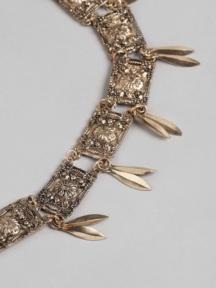 Antique Gold-Toned Choker Necklace
