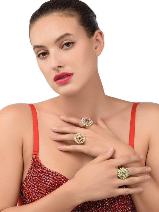 Combo Of 3 Traditional Adjustable Finger Ring